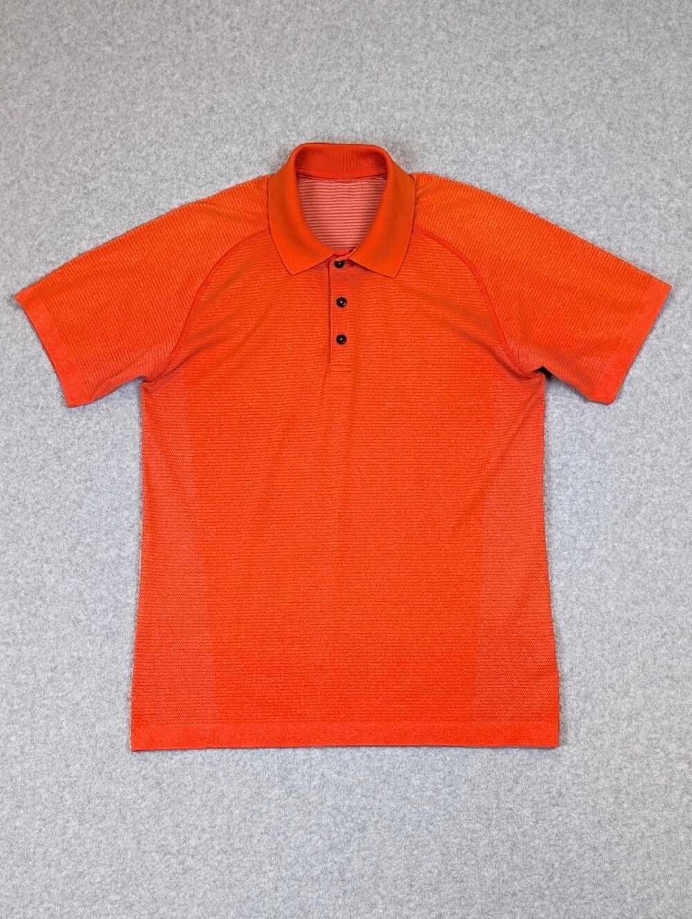 Lululemon Metal Vent Tech Polo 1.0 Mens M Runs Small Medium Orange Original Golf